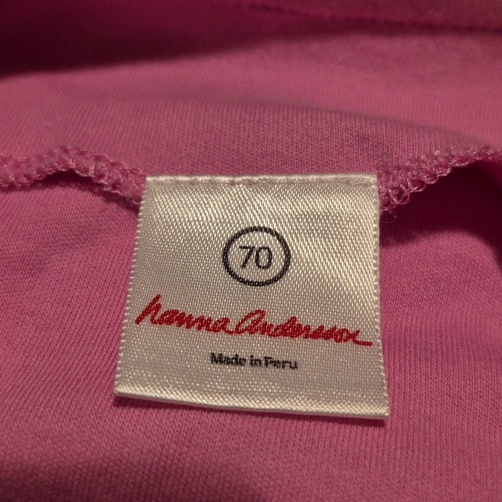 Hanna Andersson girls 70 or 6-12 months pink tie shoulder sun dress VGUC - Picture 5 of 7